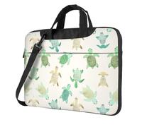 Kfjghhl Classic Turtle Scrivere Laptop Bag Cartella Pad Notebook Scomparto Elegante Business Bag Separato Ufficio, Nero , 13 inch