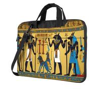 Kfjghhl Classico Antico Egitto Tribe Series Laptop Bag Valigetta Pad Notebook Scomparto Elegante Business Bag Separato Ufficio, Nero , 15.6 inch