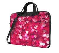 Kfjghhl Classico San Valentino Amore Cuore Borsa Per Laptop Valigetta Pad Notebook Scomparto Elegante Business Bag Separato Ufficio, Nero , 15.6 inch