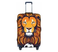 Kfjghhl Cool Lion - Copertura per valigia, lavabile, alla moda, adatta per valigie da viaggio da 45-81 cm, bianco, L
