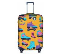 Kfjghhl Copertura colorata per bagagli lavabile per pattini a rotelle alla moda, adatta per valigie da viaggio da 45,7 a 81,7 cm, bianco, M