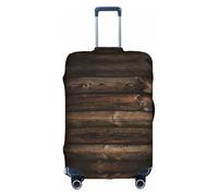 Kfjghhl Copertura per bagagli in legno marrone, lavabile, alla moda, adatta per valigie da viaggio da 45-81 cm, bianco, M