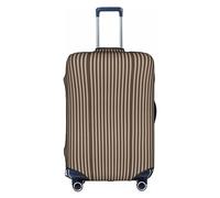 Kfjghhl Copertura per bagagli lavabile a strisce marroni, alla moda, adatta per valigie da viaggio da 45,7 a 81,7 cm, bianco, XL