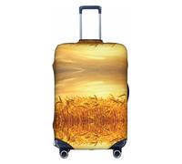 Kfjghhl Copertura per bagagli lavabile con campo di grano, alla moda, adatta per valigie da viaggio da 45-81 cm, bianco, L