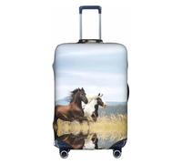 Kfjghhl Copertura per bagagli lavabile con cavalli che corrono alla moda, adatta per valigie da viaggio da 45,7 a 81,7 cm, bianco, M