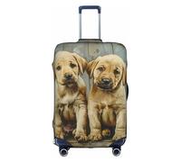 Kfjghhl Copertura per bagagli lavabile con cuccioli di cane, alla moda, adatta per valigie da viaggio da 45-81 cm, bianco, XL