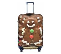 Kfjghhl Copertura per bagagli lavabile con omino di pan di zenzero, alla moda, adatta per valigie da viaggio da 45,7 a 81,7 cm, bianco, L