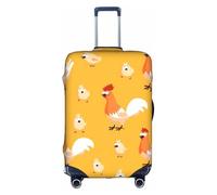 Kfjghhl Copertura per bagagli lavabile con pulcino di pollo alla moda adatta a valigie da viaggio da 45-81 cm, bianco, M