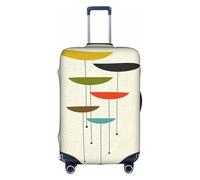 Kfjghhl Copertura per bagagli lavabile con stampe moderne di metà secolo, alla moda, adatta per valigie da viaggio da 45,7 a 81,7 cm, bianco, S