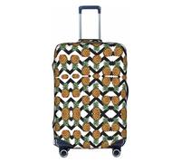 Kfjghhl Copertura per bagagli lavabile estiva con ananas alla moda, adatta per valigie da viaggio da 45-81 cm, bianco, L