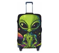 Kfjghhl Copertura per bagagli lavabile verde alieno alla moda adatta per valigie da viaggio da 45-81 cm, bianco, XL