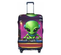 Kfjghhl Copertura per bagagli lavabile verde alieno alla moda adatta per valigie da viaggio da 45-81 cm, bianco, S