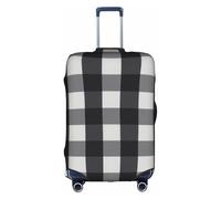 Kfjghhl Copertura per valigie lavabile a quadri bianchi e neri, alla moda, adatta per valigie da viaggio da 45,7 a 81,7 cm, bianco, M