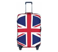 Kfjghhl Coprimaterasso lavabile con bandiera del Regno Unito, alla moda, adatto per valigie da viaggio da 45,7 a 81,7 cm, bianco, S