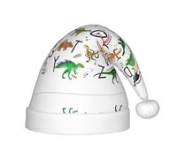 Kfjghhl Elegante cappello di Babbo Natale con dinosauri per bambini cappelli di Natale copricapo unisex festa di Natale cappello di Natale Capodanno festa