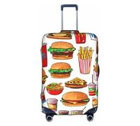 Kfjghhl Fast Food - Copertura per valigia, lavabile, alla moda, adatta per valigie da viaggio da 45-81 cm, bianco, M