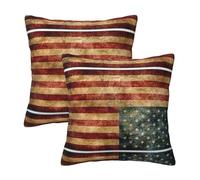 Kfjghhl Federa decorativa per cuscino con bandiera antica, per divano, 45/50 cm, quadrata