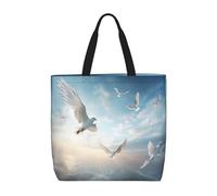Kfjghhl Flock Of Birds Totes Bag Grande Capacità Mano Spalla Cerniera Donna Signora Ragazza Negozio Borsa Lavoro College Quotidiano