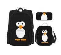 Kfjghhl Grazioso astuccio a forma di pinguino, borsa per il pranzo, per ragazzi e ragazze, set di libri per la scuola, università, laptop, studenti, estate