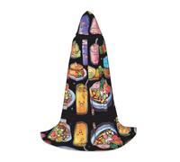 Kfjghhl Healthy Food Mantello Lungo Con Cappuccio Adolescenti Bambino Mantello Strega Costume di Halloween Donne Uomini 89-139,7 cm