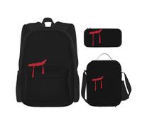 Kfjghhl Karate - Astuccio per matite da uomo, borsa per il pranzo, per ragazzi e ragazze, set di libri scolastici per università, laptop, studenti, estate
