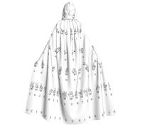 Kfjghhl Lingua dei segni Alfabeto Mantello di Halloween Dorato Con Cappuccio Mantello Lungo Veste Mantello Costume Halloween Cosplay Party