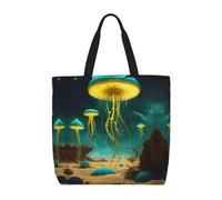 Kfjghhl Magico Fungo Totes Bag Grande Capacità Mano Spalla Cerniera Donna Signora Ragazza Negozio Borsa Lavoro College Quotidi