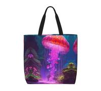 Kfjghhl Magico Fungo Totes Bag Grande Capacità Mano Spalla Cerniera Donna Signora Ragazza Negozio Borsa Lavoro College Quotidi