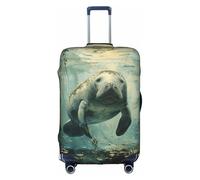 Kfjghhl Manatee Animals - Copertura per bagagli lavabile, alla moda, adatta per valigie da viaggio da 45,7 a 81,7 cm, bianco, M