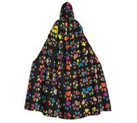 Kfjghhl Mantello colorato con zampa di cane mantello dorato con cappuccio mantello a lunghezza intera mantello per costume di Halloween Cosplay Party