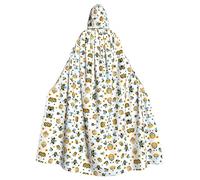 Kfjghhl Mantello con cappuccio unisex a forma di ape, mantello con cappuccio, per feste di Halloween, cosplay, per adulti, Natale, 147,3 cm