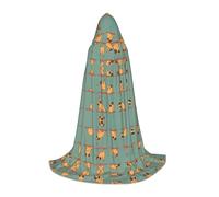 Kfjghhl Mantello lungo con cappuccio per yoga, carlino, costume da strega per adolescenti, costume da strega, costume di Halloween, per donne e uomini, 89-139,7 cm