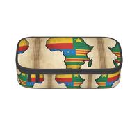 Kfjghhl Map02 - Astuccio grande con bandiera del Congo, per ragazze e ragazzi, con scomparti con cerniera