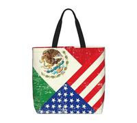 Kfjghhl Messicano Bandiera Americana Totes Bag Grande Capacità Mano Spalla Cerniera Donna Signora Ragazza Negozio Borsa Lavoro College Quot