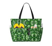 Kfjghhl Monstera Deliciosa Banana Palm Grande Capacità Beach Travel Bag Tote Bag Donne Tasche Borsa Laptop Borsa Lavoro Adulto Palestra