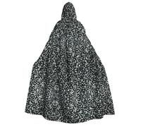 Kfjghhl Nero E Bianco Leopardo Halloween Mantello D'oro Con Cappuccio Mantello A Lunghezza Intera Veste Mantello Costume Halloween Cosplay Party