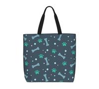 Kfjghhl Ossa E Cane Artigli Totes Bag Grande Capacità Mano Spalla Cerniera Donna Signora Ragazza Negozio Borsa Lavoro College Quotidiano