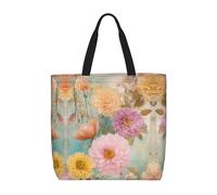Kfjghhl Peonia Fiori Blossom Totes Bag Grande Capacità Mano Spalla Cerniera Donna Signora Ragazza Negozio Borsa Lavoro College Quotidiano