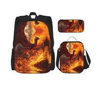 Kfjghhl Phoenix - Astuccio portapranzo per ragazzi e ragazze, set di libri per la scuola, università, laptop, studenti, estate