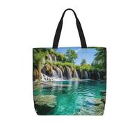 Kfjghhl Plitvice Lakes National Park Totes Bag Grande Capacità Mano Spalla Cerniera Donna Signora Ragazza Negozio Borsa Lavoro College Quotidiano