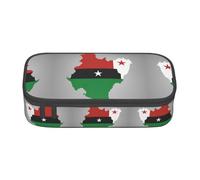Kfjghhl Sao Tome and Principe Flag Map01 - Astuccio grande per ragazze e ragazzi, grazioso astuccio secondario, grande capacità, scomparti con cerniera
