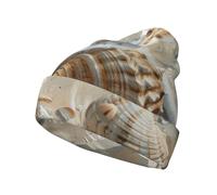 Kfjghhl Seashells Sand Ladies caldo cappello lavorato a maglia regalo fodera in pile termico uomo inverno cappello caldo donna inverno nero