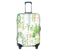 Kfjghhl Springtime Herb Garden - Copertura per bagagli lavabile, alla moda, adatta per valigie da viaggio da 45,7 a 81,7 cm, bianco, S