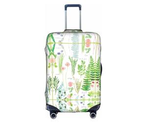 Kfjghhl Springtime Herb Garden - Copertura per bagagli lavabile, alla moda, adatta per valigie da viaggio da 45,7 a 81,7 cm, bianco, S