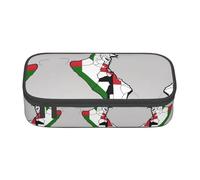 Kfjghhl Stato della Palestina Topografica Bandiera Mappa Astuccio Grande Ragazze Ragazzi Carino Astuccio Secondario Grande Capacità Scomparti con Cerniera