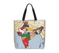 Kfjghhl Sultanato Di Delhi Territorio Mappa Totes Borsa Grande Capacità Mano Spalla Cerniera Donna Signora Ragazza Negozio Borsa Lavoro College Quotidiano