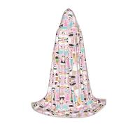 Kfjghhl Sweet Ice Cream Mantello Lungo con Cappuccio Adolescenti Bambino Mantello Strega Costume Costume di Halloween Donne Uomini 89-140 cm