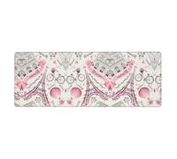 Kfjghhl Tappetino per mouse con farfalla romantica Parigi, grande tappetino per mouse 80 x 30 x 0,3 cm, tappetino per mouse da scrivania, tappetino da gioco con base in gomma