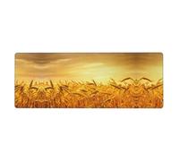 Kfjghhl Tappetino per mouse grande con campo di grano, 80 x 30 x 0,3 cm, tappetino per mouse da scrivania, tappetino da gioco con base in gomma