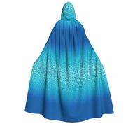 Kfjghhl Tranquil Underwater Scenery Halloween Mantello dorato con cappuccio Mantello a figura intera Mantello Costume di Halloween Cosplay Party